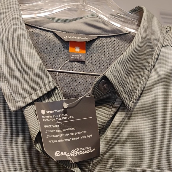 Eddie Bauer Men's Guide Shirt SPF 50+ Protection Outdoors Hiking Size XL - Picture 6 of 7
